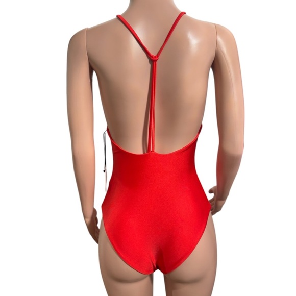 NWT JADE SWIM Women's Red All In One Piece Swimsuit - Picture 4 of 13